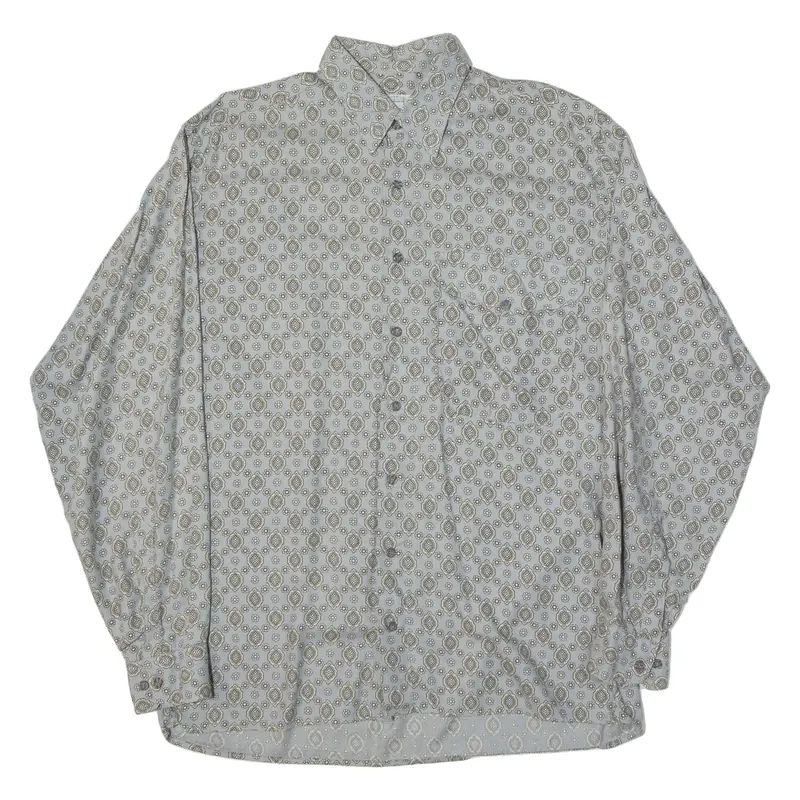 Einhorn Mens Shirt Grey Spotted Long Sleeve M 1
