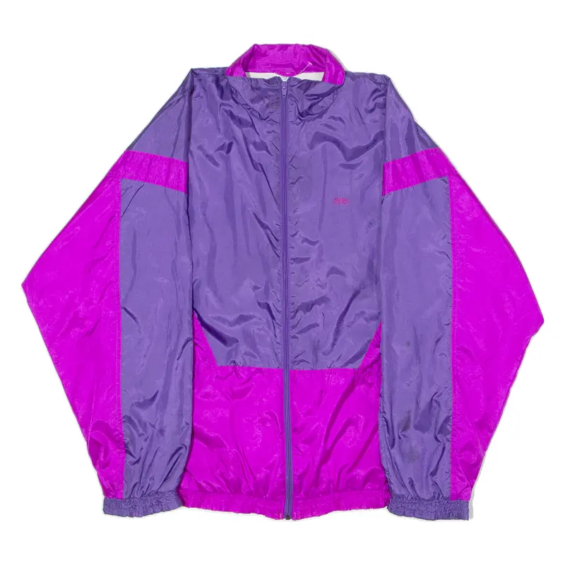 Eitrel Time Work Mens Shell Jacket Purple Nylon 90S Colourblock Xl 1