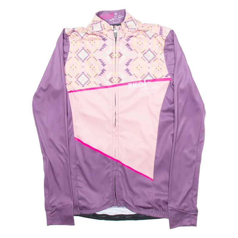 Ekoi Full Zip Cycling Womens Jersey Purple Long Sleeve S 1