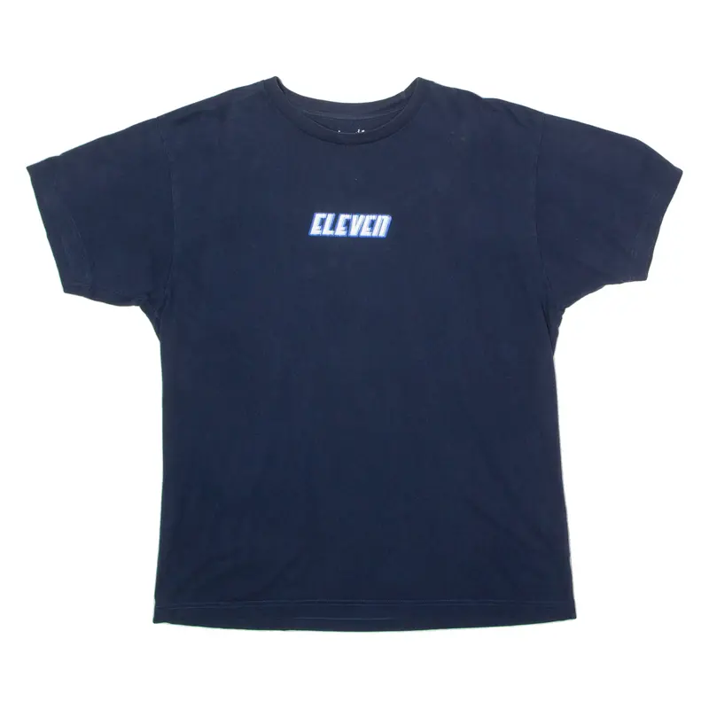 Eleven Mens T-Shirt Blue Crew Neck L 1