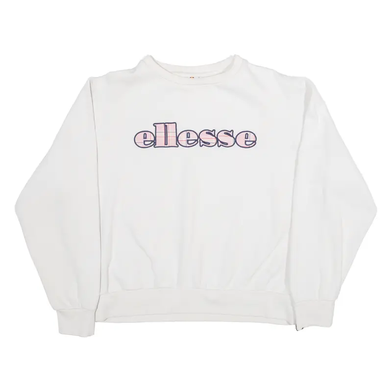 Ellesse Crop Womens Sweatshirt White Uk 10 1