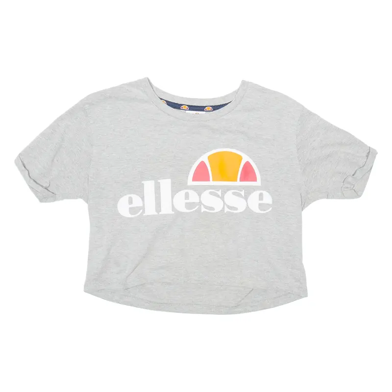 Ellesse Cropped Womens T-Shirt Grey Uk 6 1