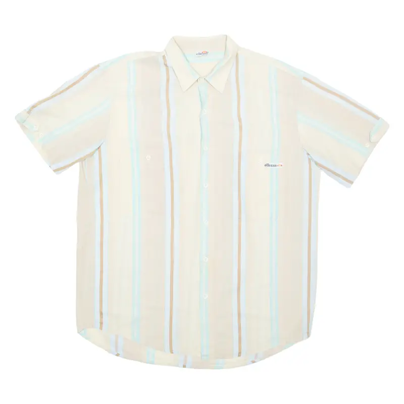 Ellesse Mens Shirt Brown Striped M 1
