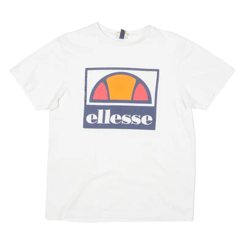 Ellesse Mens T-Shirt White Crew Neck S 1