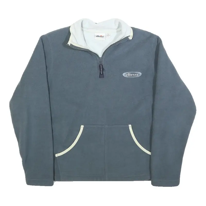 Ellesse Womens Blue Plain Pullover Polyester Jumper Crew Neck Uk 10 Casual 1