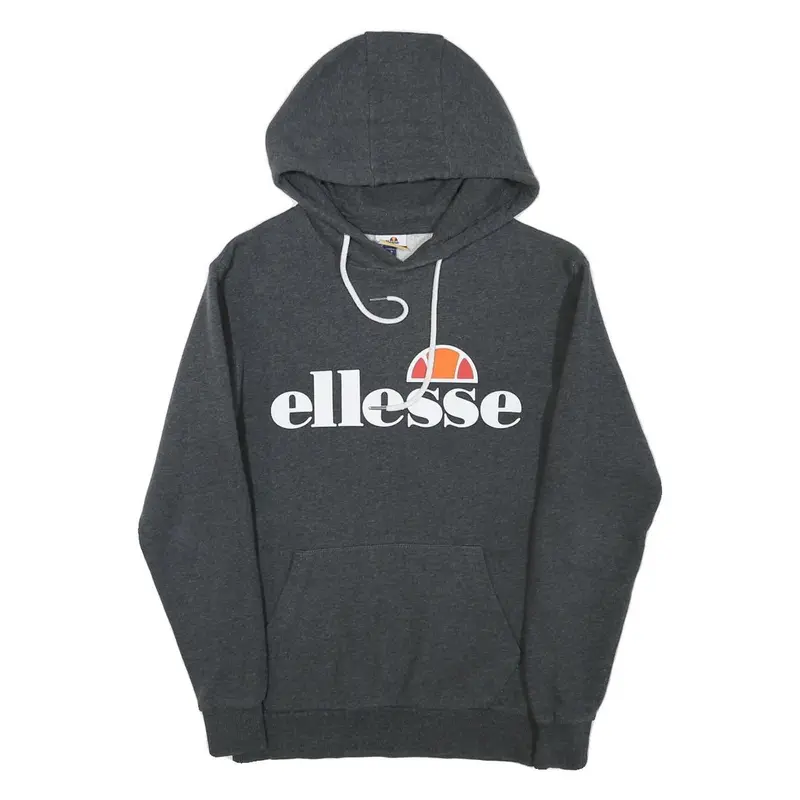 Ellesse Womens Grey Hoodie Uk 6 Cotton Blend Pullover Casual Sweatshirt 1