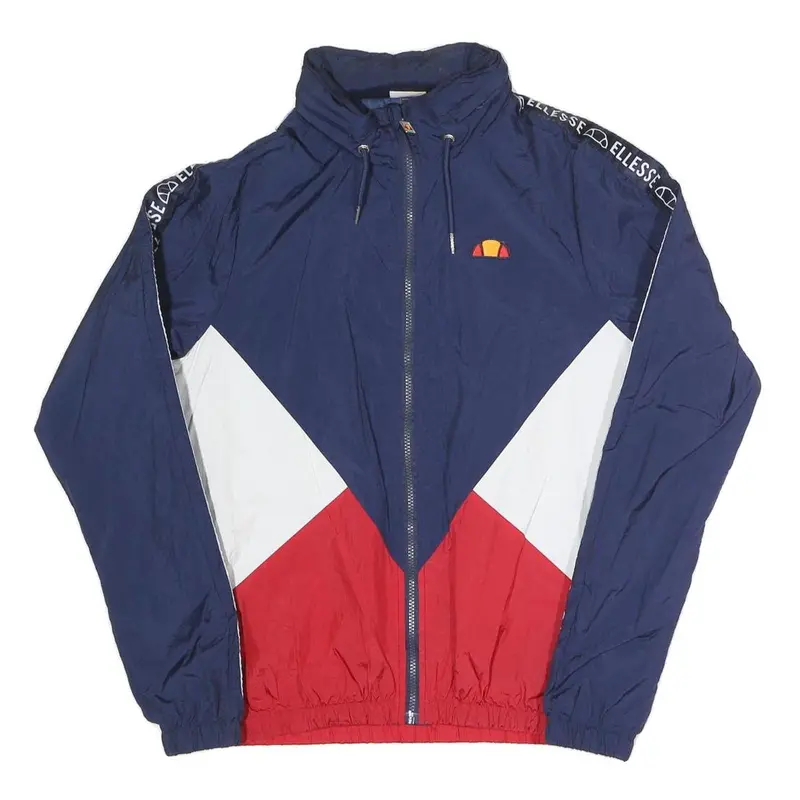 Ellesse Womens Navy Blue White & Red Track Jacket S Polyester Blend Zip Logo 1