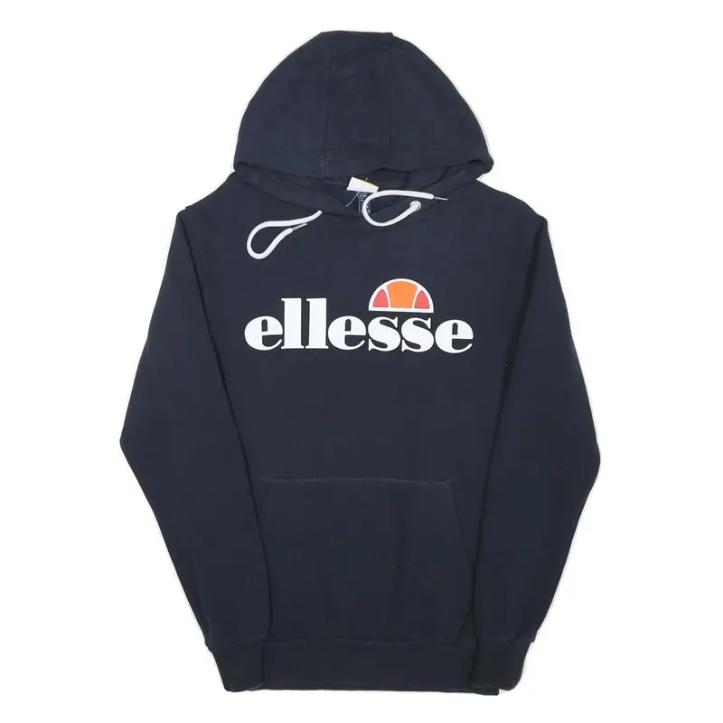 Ellesse Womens Navy Hoodie Uk 8 Cotton Blend Pullover Casual Sportswear 1