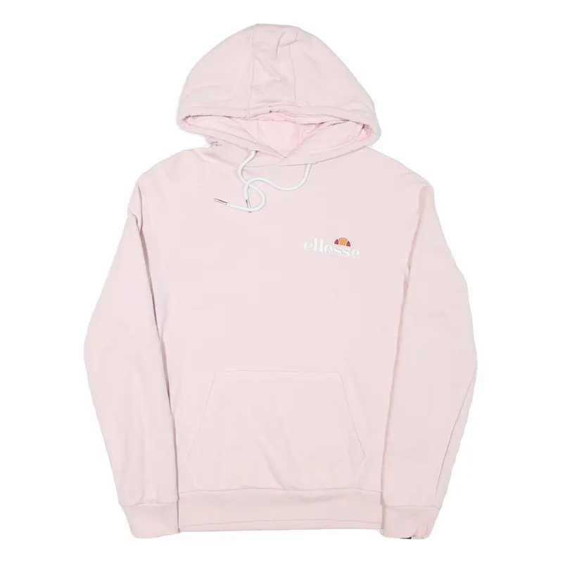 Ellesse Womens Pink Hoodie Uk 10 Cotton Blend Pullover Casual Sportswear 1