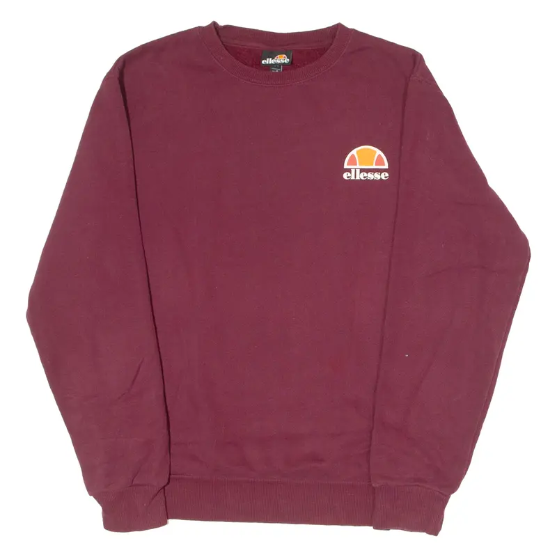 Ellesse Womens Sweatshirt Maroon Crew Neck Uk 8 1