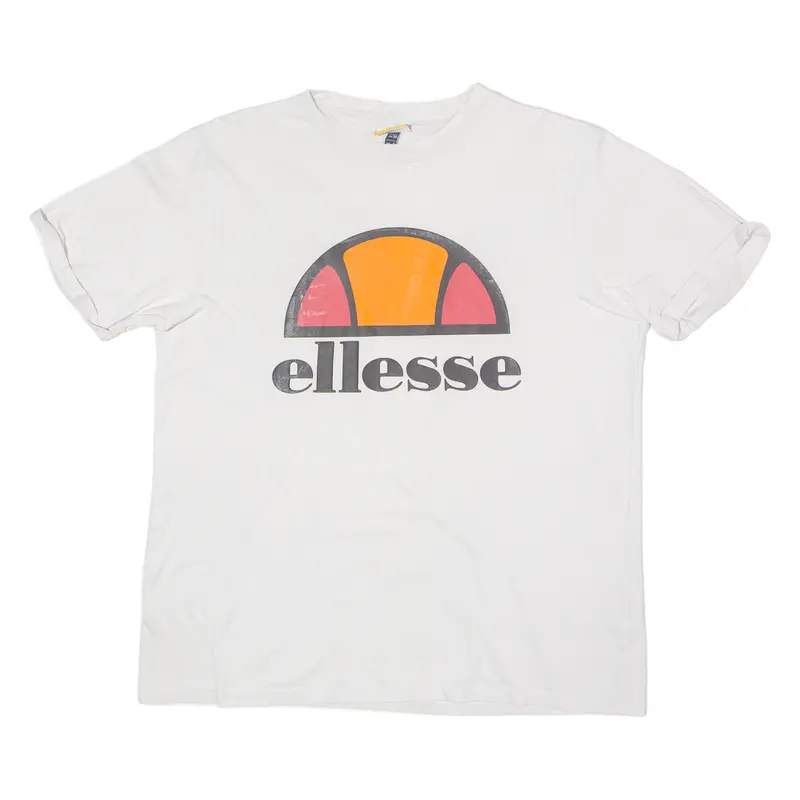 Ellesse Womens T-Shirt White Crew Neck Uk 10 1
