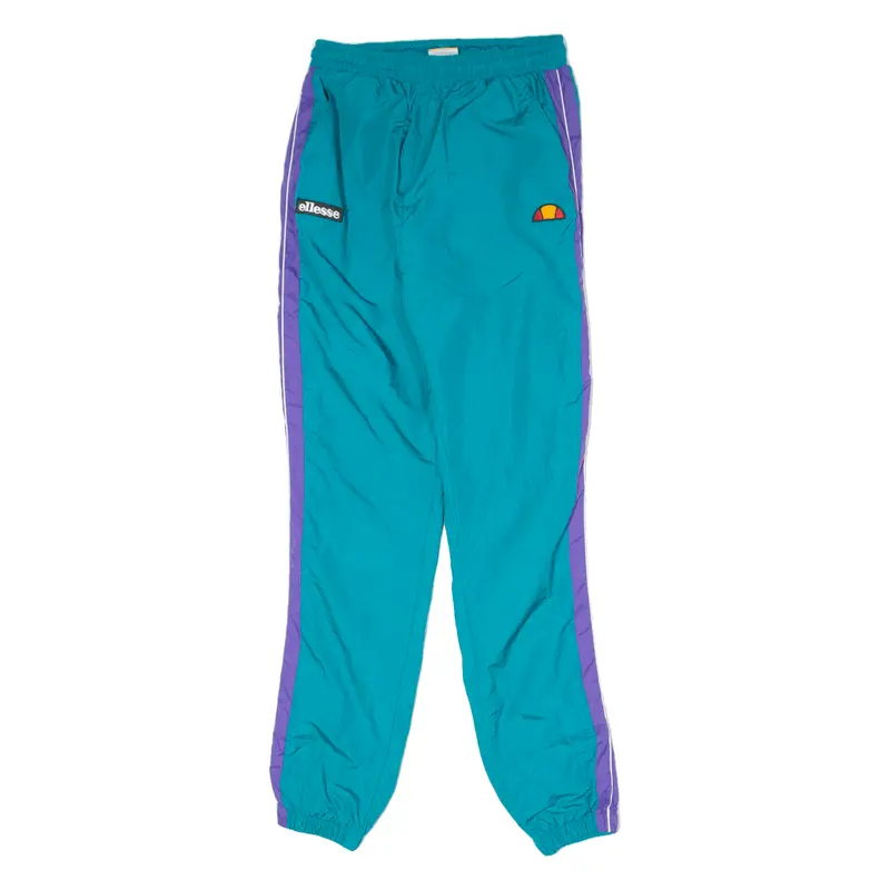 Ellesse Womens Track Pants Blue Nylon Tapered Uk 10 W26 L30 1