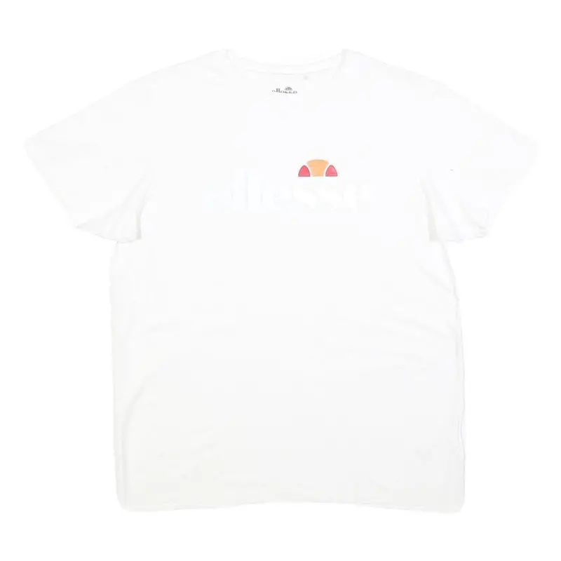 Ellesse Womens White Logo Graphic T-Shirt M Short Sleeve Crew Neck Cotton Blend 1