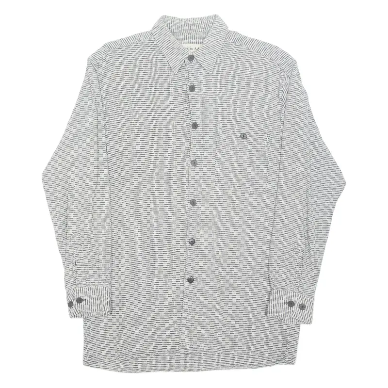 Emilio Adani Mens Shirt Grey Check Long Sleeve M 1