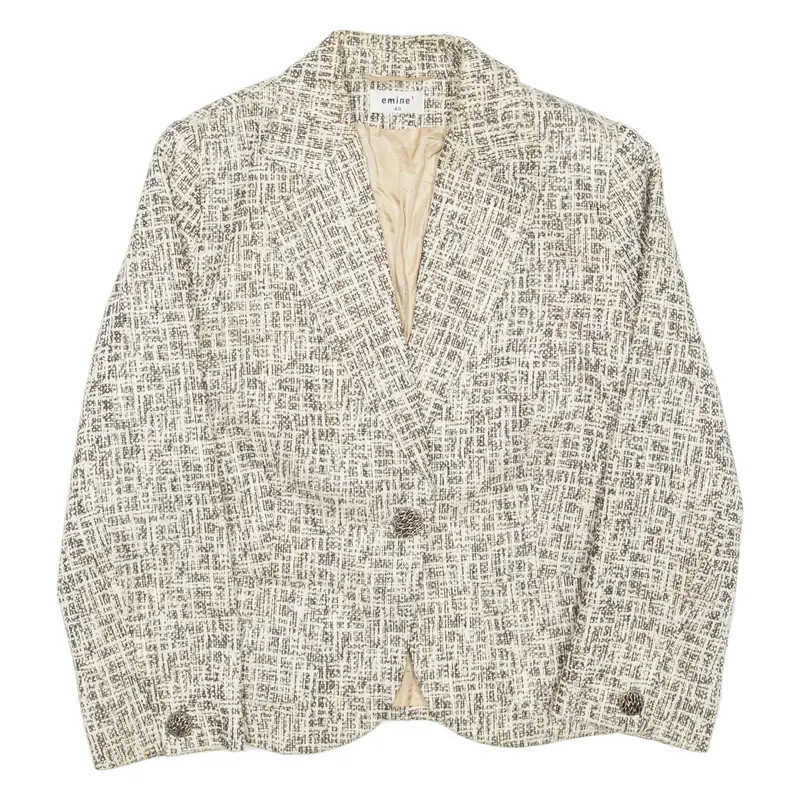 Emine Womens Blazer Coat Beige Uk 14 1
