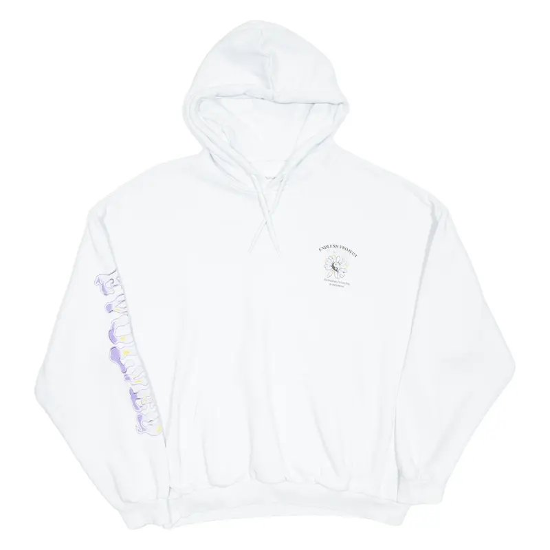 Endless Project Womens White Hoodie Xl 1