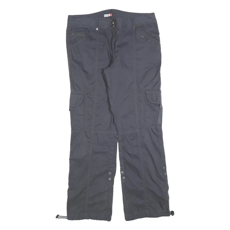 Energy Mens Polyester Blend Navy Regular Cargo Trousers W34 L32 Zip Pockets 1