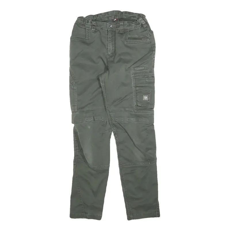 Engelbert Strauss Boys Cotton Blend Slim Cargo Trousers Green W25 L28 Practical 1
