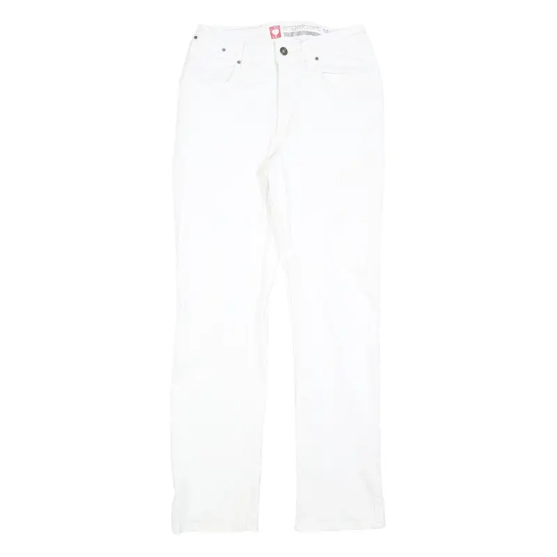 Engelbert Strauss Womens White Regular Fit Straight Denim Jeans W28 L30 1