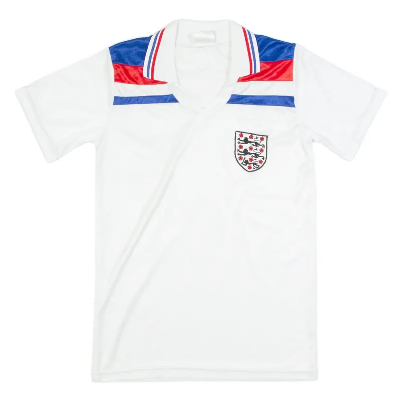 England Mens T-Shirt White Collared M 1