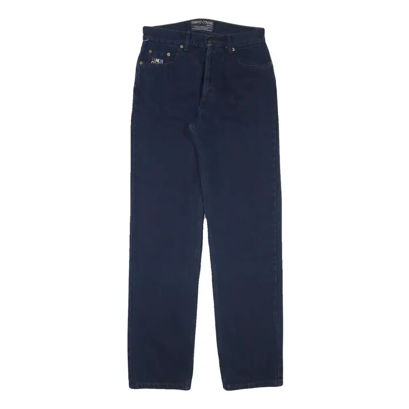 Enrico Coveri Mens Regular Fit Blue Denim Jeans W28 L32 Classic Cotton Blend Zip 1