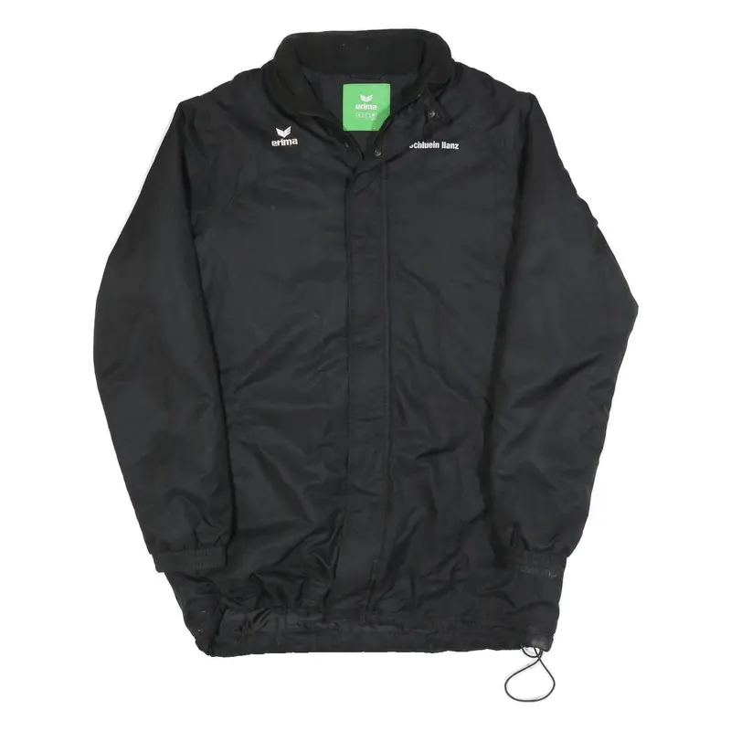 Erima Mens Black Sport Jacket L Polyester Blend Plain Zip Casual Lightweight 1