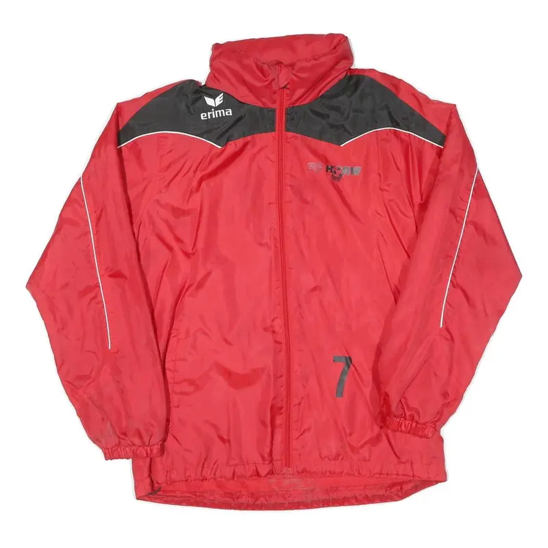 Erima Mens Red Black Polyester Blend Jacket M Sport Zip Fc Horw Number 7 1