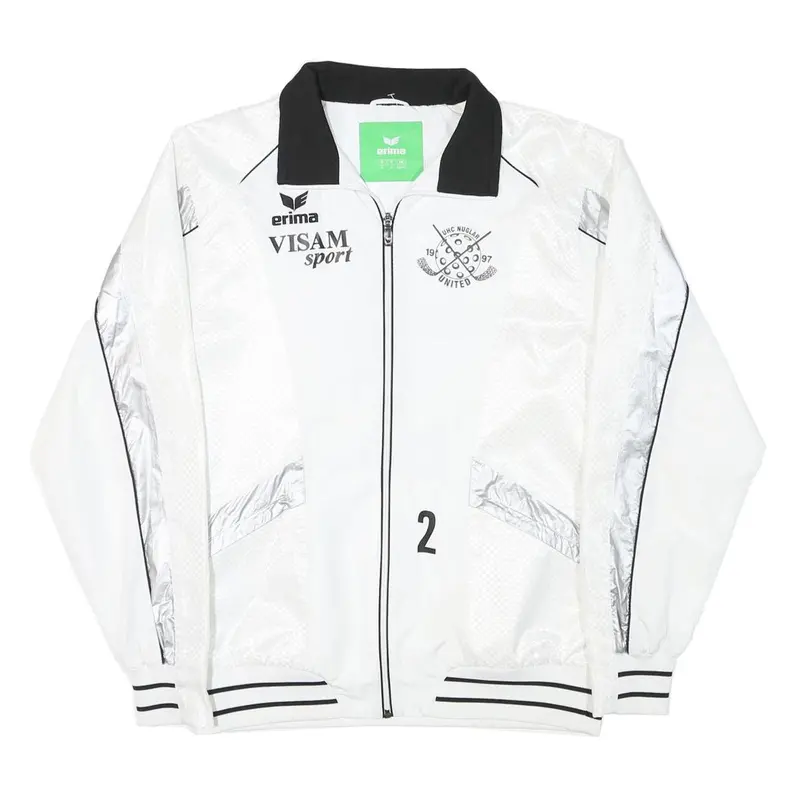 Erima Mens White & Silver Uhc Nuglar United Jacket M Polyester Blend Zip 1