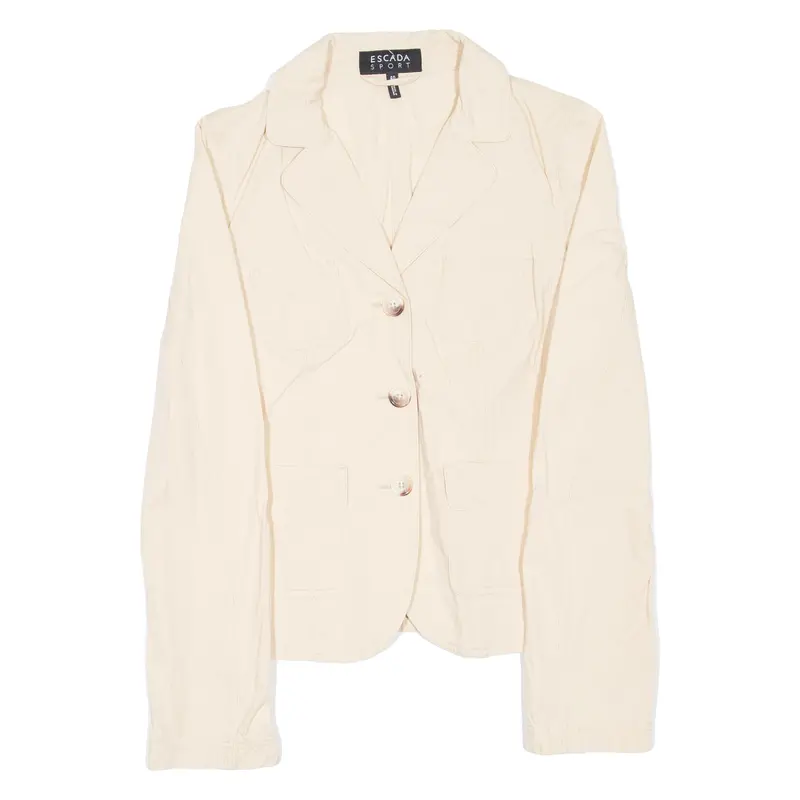 Escada Sport Womens Overcoat Jacket Beige M 1