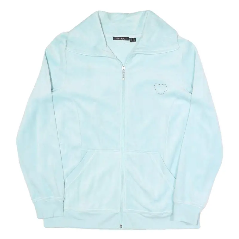 Esmara Womens Blue Outdoor Jacket L Polyester Blend Woven Plain Zip Relaxed Fit 1