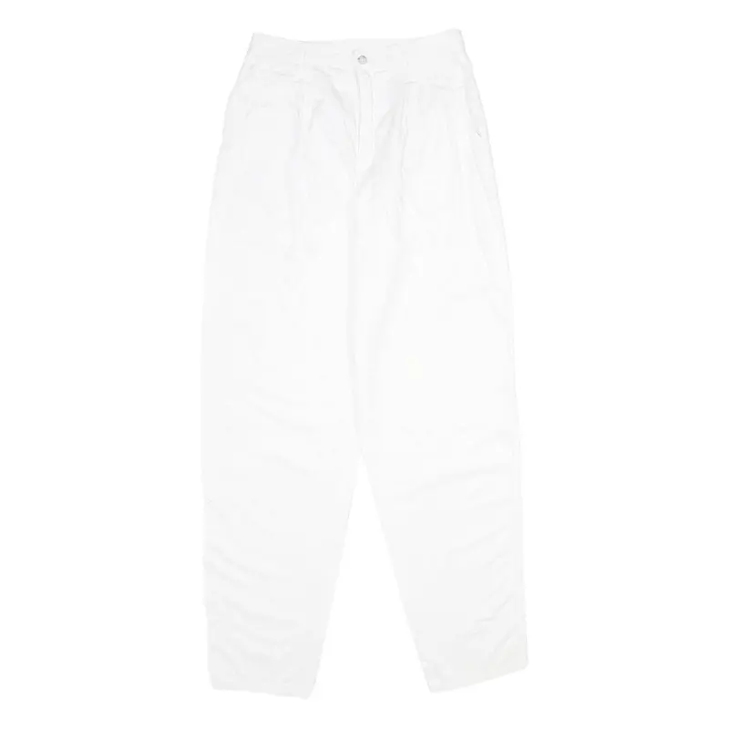 Esprit Womens Cotton White Classic Straight Trousers W26 L34 Casual Zip 1