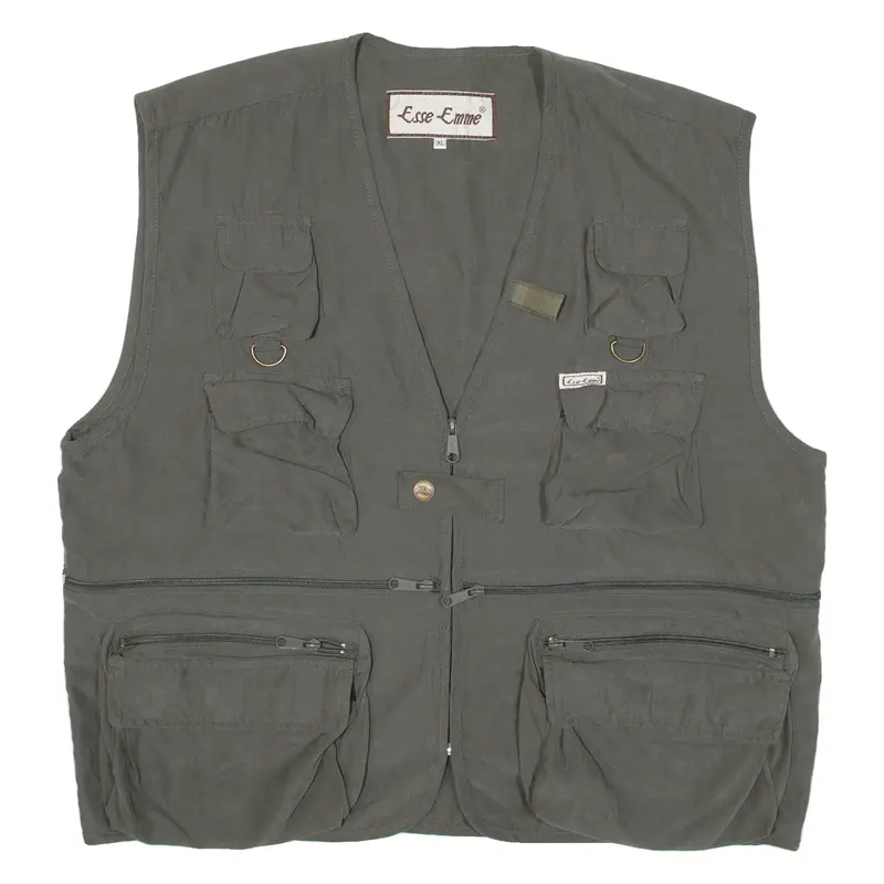 Esse Emme Utility Mens Gilet Green Xl 1