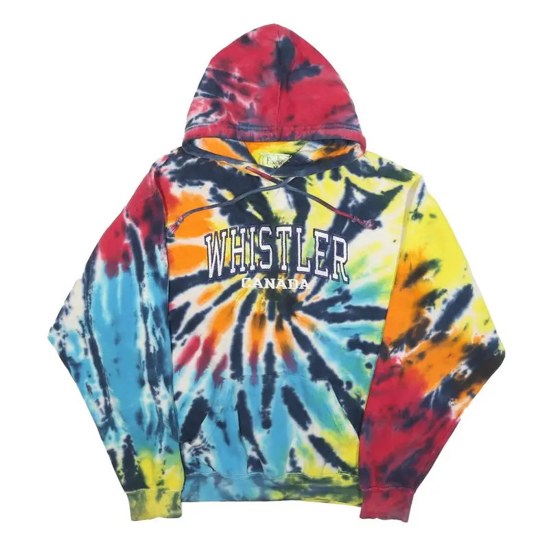 Exist Womens Multicolour Tie Dye Whistler Canada Hoodie M Cotton Blend 1
