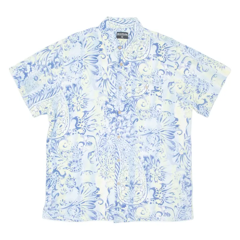 Explore Mens Shirt Blue Gingham Xl 1