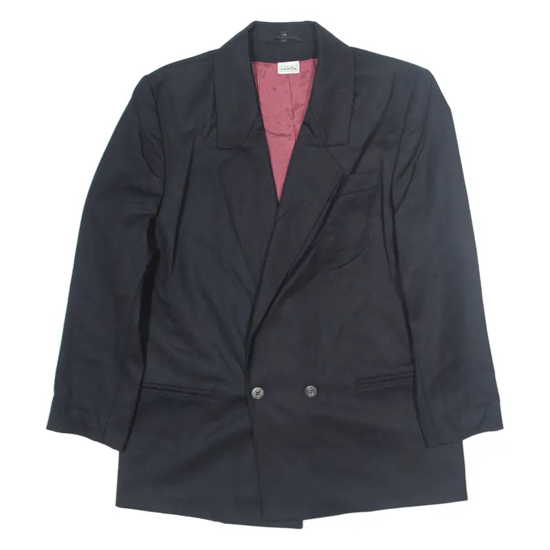 Eziella Mens Blazer Jacket Black Wool M 1