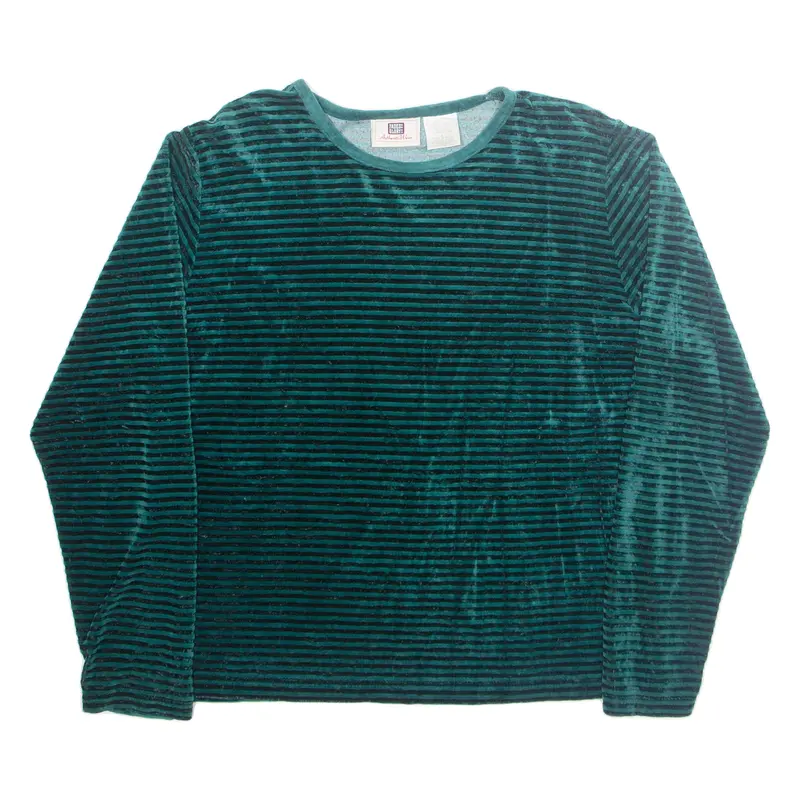 Faded Glory Womens Blouse Green Long Sleeve L 1