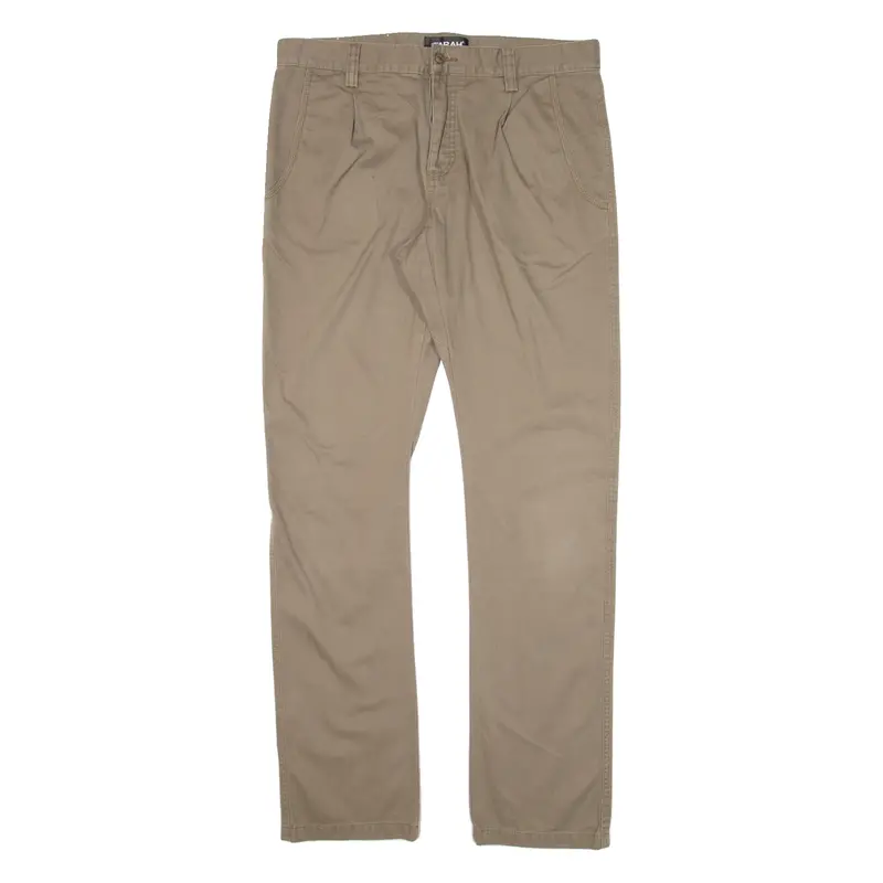 Farah Womens Trousers Brown Slim Straight W32 L34 1