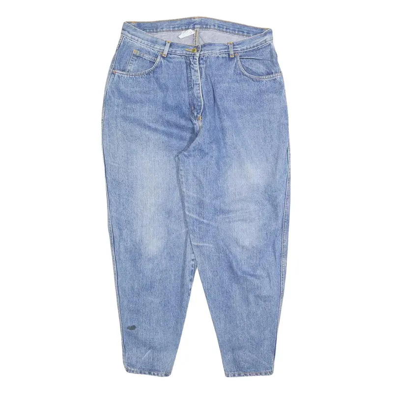 Fashion Extra Womens Jeans Blue Cotton Blend Regular W34 L27 Bow Detail Zip 1