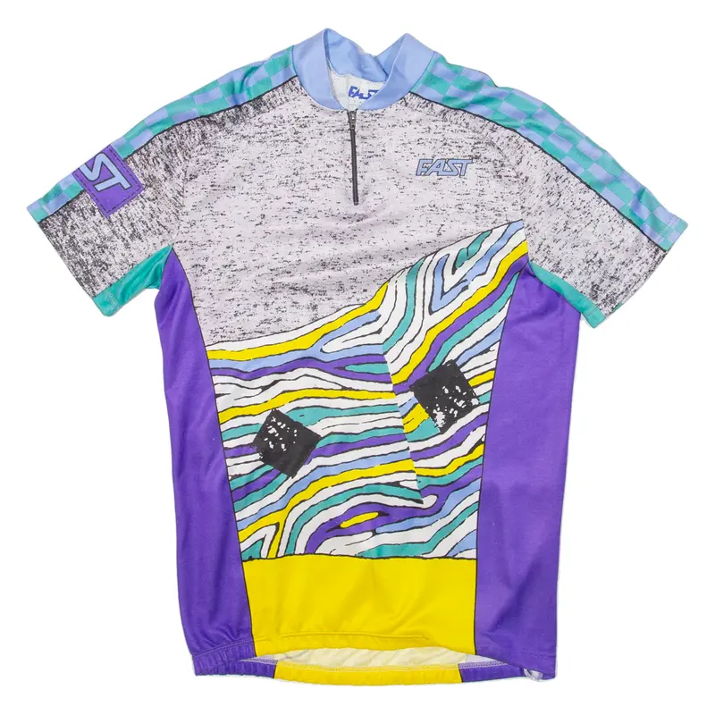 Fast Cycling Shirt Mens Jersey Purple 1/4 Zip M 1