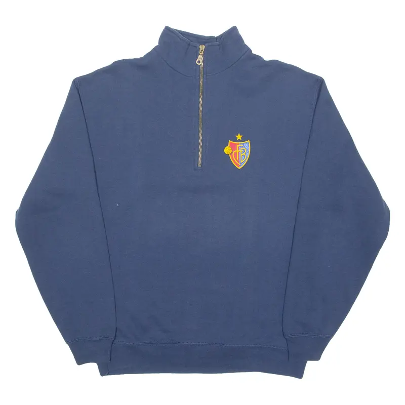 Fb Mens Sweatshirt Blue 1/4 Zip S 1