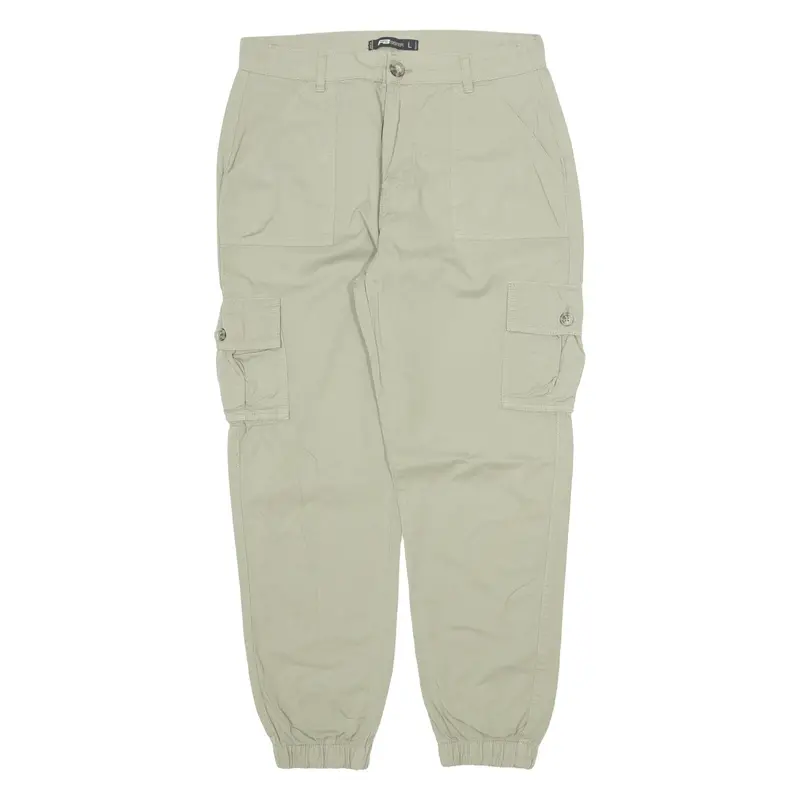 Fb Sister Cargo Womens Trousers Green Regular Tapered W32 L27 1