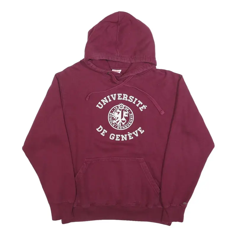 Fdm Mens Maroon Université De Genève Pullover Hoodie M Cotton Blend Casual Wear 1