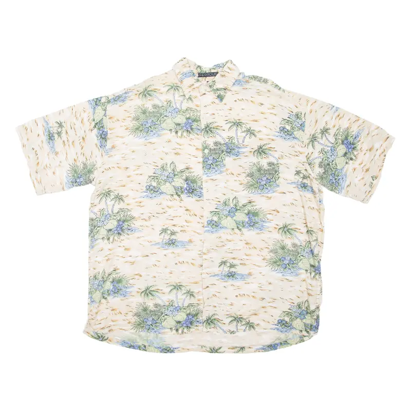 Ferrous Mens Shirt Cream Floral Xl 1