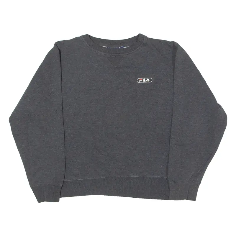 Fila Cropped Womens Sweatshirt Grey Crew Neck M 1