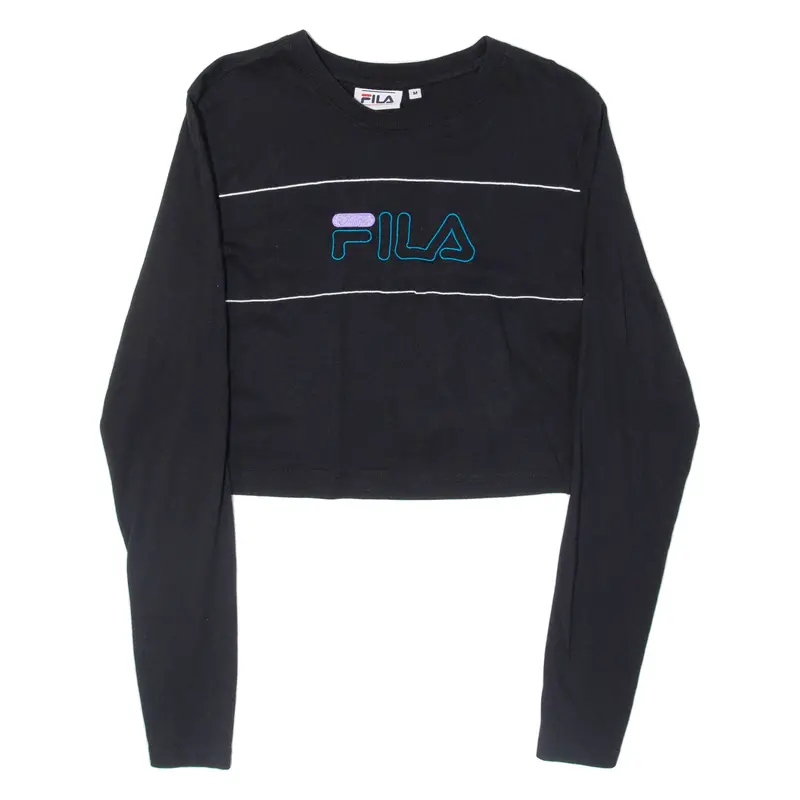 Fila Cropped Womens T-Shirt Black M 1
