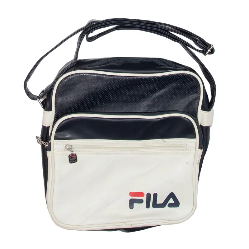 Fila Leather Look Messenger Bag Blue Colourblock One Size 1
