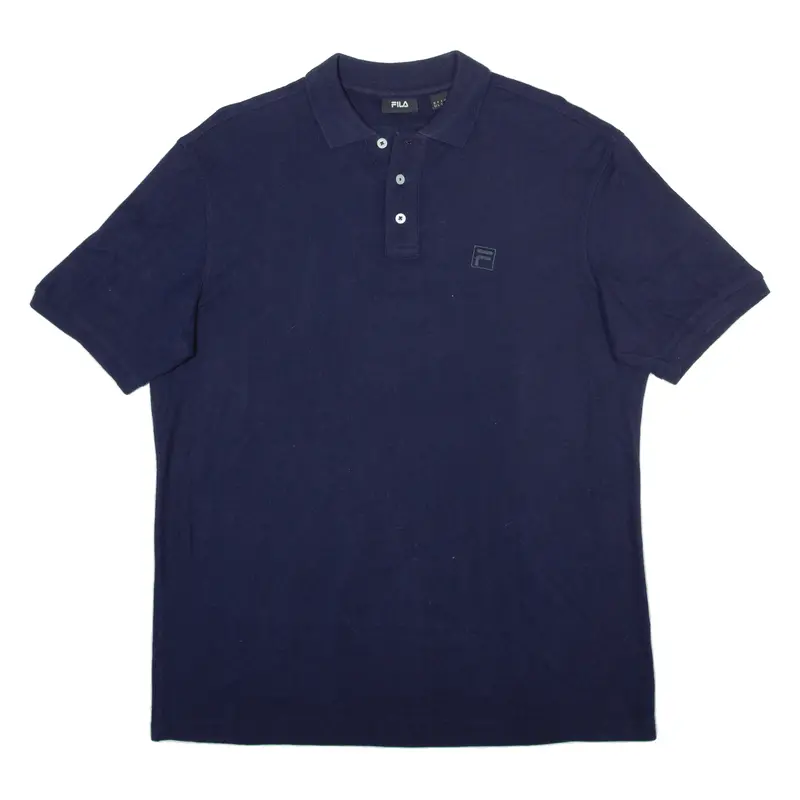 Fila Mens Polo Shirt Blue L 1