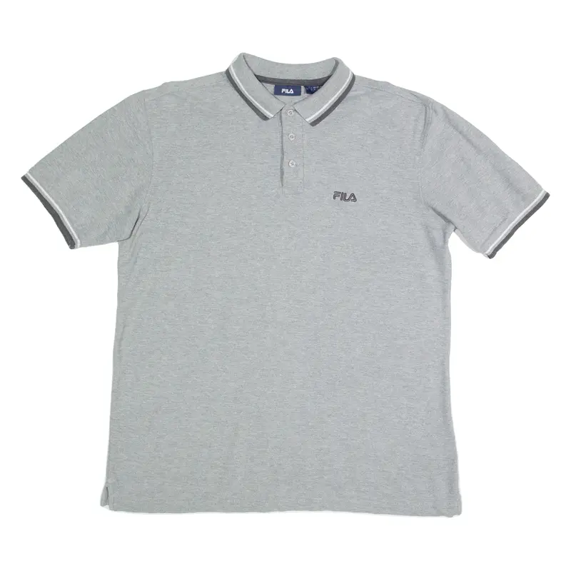 Fila Mens Polo Shirt Grey L 1