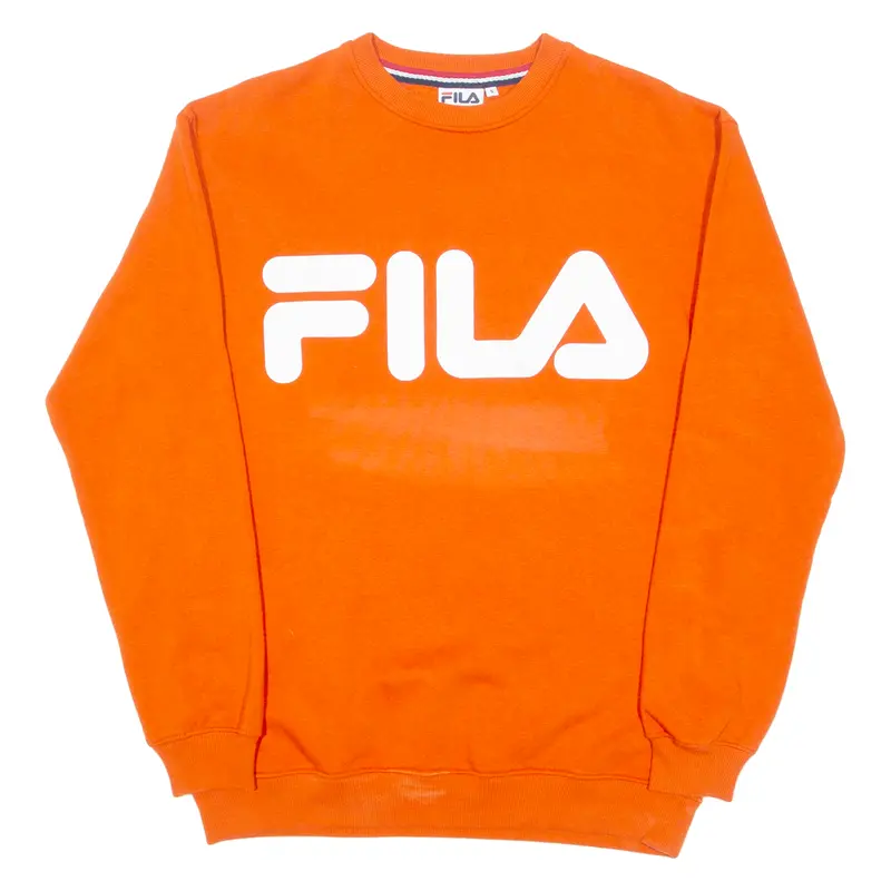 Fila Mens Sweatshirt Orange Crew Neck S 1
