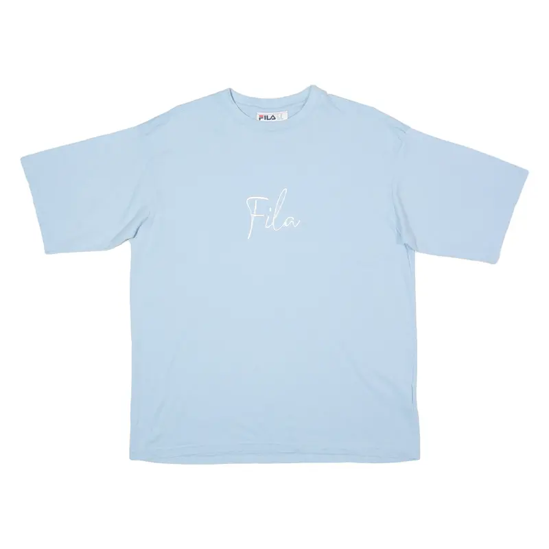 Fila Mens T-Shirt Blue Crew Neck M 1